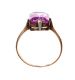 9CT GOLD PINK STONE RING at Ross's Online Art Auctions