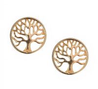 9CT GOLD 'TREE OF LIFE' EARRINGS at Ross's Online Art Auctions