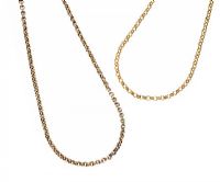 ONE 9CT GOLD AND A GOLD-TONE BELCHER CHAIN at Ross's Online Art Auctions