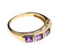 9CT GOLD DIAMOND AND PURPLE STONE RING at Ross's Online Art Auctions