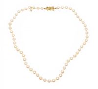 18CT GOLD DIAMOND AND PEARL NECKLACE at Ross's Online Art Auctions