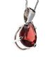 9CT WHITE GOLD GARNET NECKLACE
 at Ross's Online Art Auctions