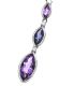 9CT WHITE GOLD AMETHYST, IOLITE AND DIAMOND NECKLACE
 at Ross's Online Art Auctions