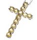 
STERLING SILVER GOLD BERYL CROSS NECKLACE at Ross's Online Art Auctions