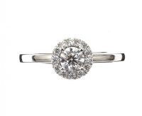 14CT WHITE GOLD DIAMOND CLUSTER RING
 at Ross's Online Art Auctions