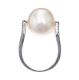 18CT WHITE GOLD SOUTH SEA PEARL AND DIAMOND RING
 at Ross's Online Art Auctions