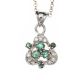 SUITE OF STERLING SILVER EMERALD AND CUBIC ZIRCONIA JEWELLERY at Ross's Online Art Auctions