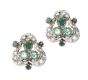 SUITE OF STERLING SILVER EMERALD AND CUBIC ZIRCONIA JEWELLERY at Ross's Online Art Auctions