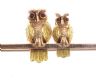 9CT GOLD OWL BROOCH at Ross's Online Art Auctions