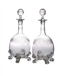 PAIR OF GLASS DECANTERS at Ross's Online Art Auctions