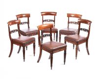 SET OF SIX REGENCY ROSEWOOD DINING ROOM CHAIRS at Ross's Online Art Auctions