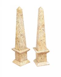 LARGE PAIR OF MARBLE OBELISKS at Ross's Online Art Auctions