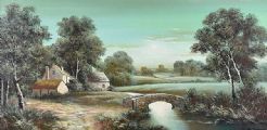 OLD STONE BRIDGE by Wendy Reeves at Ross's Online Art Auctions