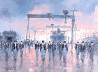 NEW DAWN AT HARLAND & WOLFF, SERIES II by Colin H. Davidson at Ross's Online Art Auctions