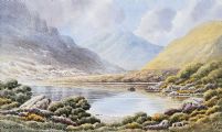 BLUE LOUGH, MOURNE MOUNTAINS by Ursula Spray at Ross's Online Art Auctions