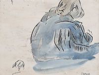 SEATED CHILD by William Conor RHA RUA at Ross's Online Art Auctions