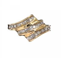 9CT GOLD DIAMOND DRESS RING at Ross's Online Art Auctions