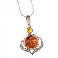 STERLING SILVER AMBER NECKLACE at Ross's Online Art Auctions