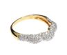 18CT GOLD DIAMOND UNDULATING DRESS RING at Ross's Online Art Auctions