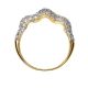 18CT GOLD DIAMOND UNDULATING DRESS RING at Ross's Online Art Auctions