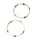 TWO GOLD-PLATED BANGLES SET WITH GARNET AND SMOKY QUARTZ at Ross's Online Art Auctions