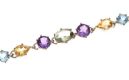 STERLING SILVER BRACELET SET WITH AN ARRAY OF GEMSTONES at Ross's Online Art Auctions