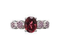 STERLING SILVER RING SET WITH UMBALITE AND RUBY at Ross's Online Art Auctions