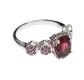 STERLING SILVER RING SET WITH UMBALITE AND RUBY at Ross's Online Art Auctions