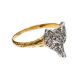 9CT GOLD DIAMOND AND RUBY FOX RING at Ross's Online Art Auctions