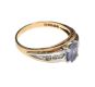 9CT GOLD TANZANITE AND DIAMOND RING at Ross's Online Art Auctions