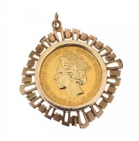 9CT GOLD MOUNTED JUBILEE COIN at Ross's Online Art Auctions
