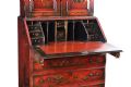 GEORGIAN JAPANNED RED LACQUERED BUREAU BOOKCASE at Ross's Online Art Auctions