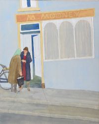 OUTSIDE MOONEY'S PUB by James Macintyre RUA at Ross's Online Art Auctions