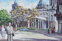 BELFAST CITY HALL FROM BEDFORD STREET by Patric Stevenson PPRUA at Ross's Online Art Auctions