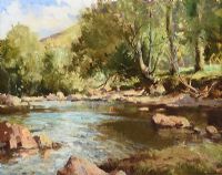 THE DUN RIVER, GLENDUN, COUNTY ANTRIM by Maurice Canning Wilks ARHA RUA at Ross's Online Art Auctions