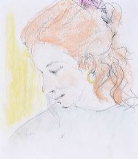 GIRL WITH RED HAIR by Tom Carr HRHA HRUA at Ross's Online Art Auctions