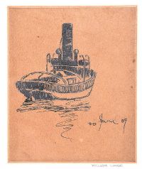 BELFAST TUG BOAT by William Conor RHA RUA at Ross's Online Art Auctions