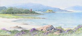 DOE CASTLE, SHEEPHAVEN, DONEGAL by George W.  Morrison at Ross's Online Art Auctions