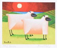 TWO SHEEP by Graham Knuttel at Ross's Online Art Auctions
