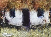 OLD COTTAGE, WEST OF IRELAND by Jeff Rhind at Ross's Online Art Auctions