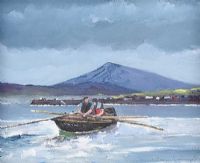THE FANAD CURRACH MEN ADVENTURE AT DOWNINGS by Sean Lorinyenko at Ross's Online Art Auctions