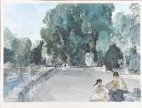 GIRLS BY THE RIVER by Sir William Russell Flint RA at Ross's Online Art Auctions