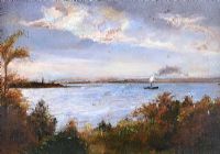 STEAM BOAT ON THE FOYLE by Sir Robert Ponsonby Staples Bt RBS at Ross's Online Art Auctions