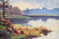 REFLECTIONS BY THE WATER, BELVOIR PARK by Hans Iten RUA at Ross's Online Art Auctions