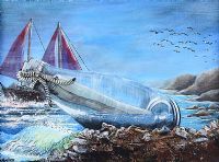 MESSAGE IN A BOTTLE by B.R. Huges at Ross's Online Art Auctions