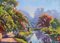 TREES BY THE RIVER LAGAN by Arthur A. Buchman at Ross's Online Art Auctions