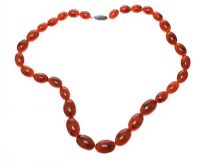 STRAND OF VINTAGE AMBER COLOURED BEADS at Ross's Online Art Auctions