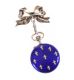 SILVER AND ENAMEL FOB WATCH WITH BROOCH at Ross's Online Art Auctions