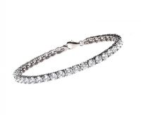 STERLING SILVER CUBIC ZIRCONIA TENNIS BRACELET at Ross's Online Art Auctions