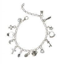 STERLING SILVER CHARM BRACELET at Ross's Online Art Auctions
